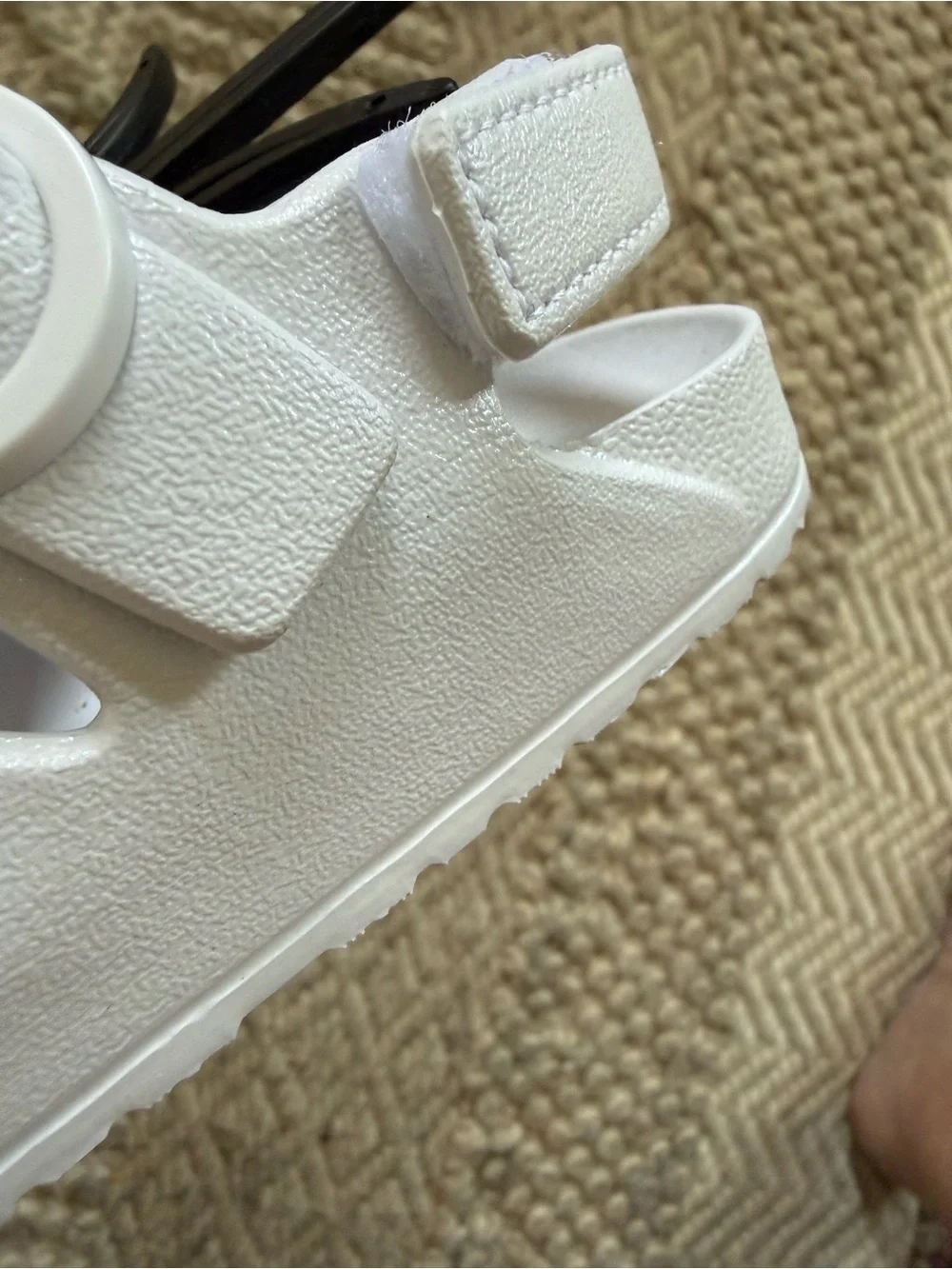 wonder nation White Double-Strap Buckle Kids Sandals 5/6 shimmer nwt